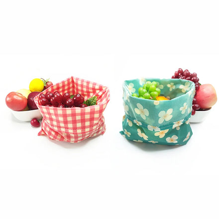 Organic Cotton Snack Eco Assorted Bee Wax Food Wrap Bag Bread Storage Bag Freshness Preservation