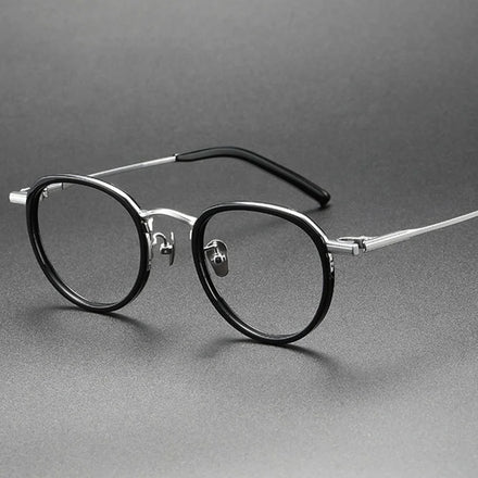 Handmade Retro Eyewear Spectacles Fashion Optical Glasses Frames for Men and Women B Titanium Glasses From Korea Eyeglasses