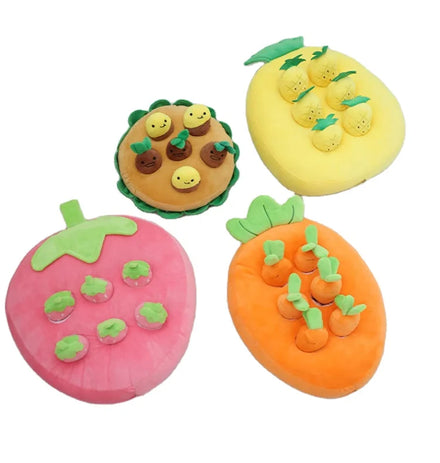 Manufacturer Wholesale Cartoon Design Chew Durable Interactive Hide and Seek Snuffing Plush Soft Pet Dog Toy Set