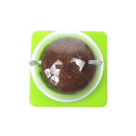 2025 Hot Selling Pure Natural Catnip Interactive Chew Toys Rotating Catnip Ball Mint Pet Cat Supplement