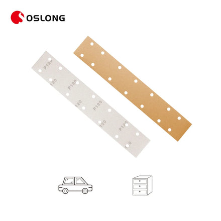 Oslong Hook and Loop Dry Sanding Sheet Gold Yellow Aluminum Oxide Zirconia Grinding Automotive Sandpaper Sheet