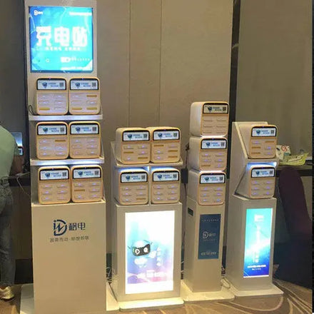Portable Shared Battery Charging Cabinet 6 Slot Power Bank Rental Station Power Bank Vending Machine Display Rack Cheap Price