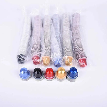 100 Pcs Disposable Empty Aluminum Foil Coffee Capsules New Pods With Self-adhesive Lid