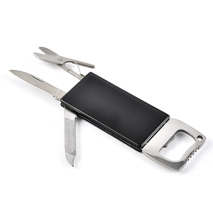 Portable 5 in 1 Stainless Steel & Aluminum Alloy Multi-Tool Blade DIY Grade Knife Bottle Opener OEM Customizable Promotions