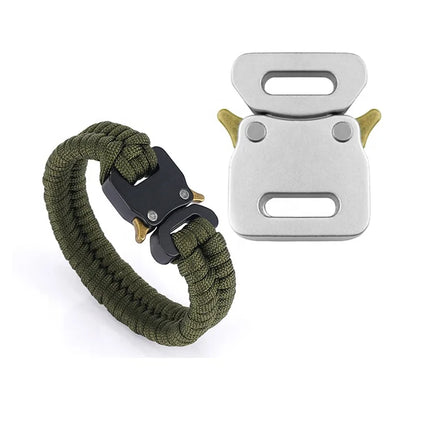 1/2 Inch Quick Release Paracord Bracelets DIY Necklace Bag Accessories with Alloy Metal Belt Buckles