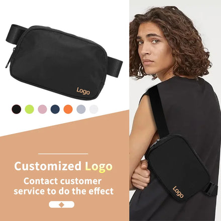 Nylon Athletica Sling Everywhere Mini Running Waist Belt Crossbody Messenger Custom Fanny Pack