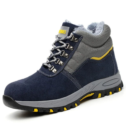Hot Selling Modern Suede Leather Steel Toe Industrial Safety Boots Work Shoes for Men Winter Autumn Full Grain Leather