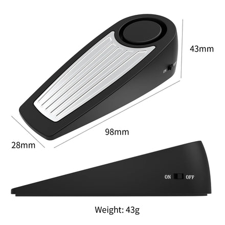 125DB Portable Traveling Tool Anti-Theft Alarm Floor Wedge Security Door Stopper Alarm Window Sensor Alarm Self Defense Keychain