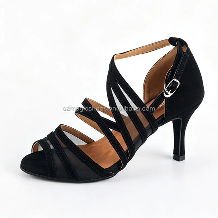 Wholesale Ballroom Dance Shoes Black Women Party Shoes Latin Dance Shoes Salas Summer and Spring Shoes Soft and Comfortable