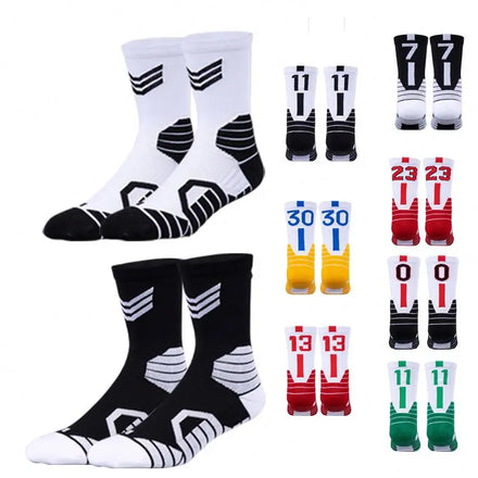 Custom Professional Super Star Number Basketball Thick Sport Non-Slip Durable Towel Bottom Socks