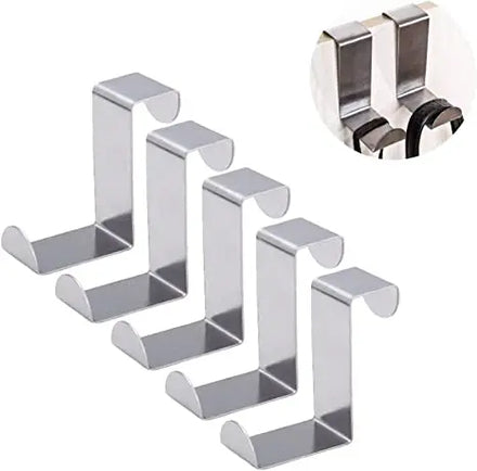 Over Door Hooks Heavy Duty Aluminum Waterproof Single Hook for Bathroom Wardrobe & Living Room-Wall Mounted