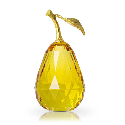 Crystal Pear Ornament Colorful Fruit Figurine Handmade Able Decoration Gift for Home Wedding Party Festival
