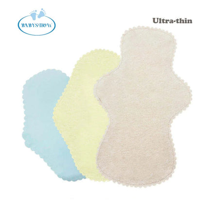 Babyshow Ultra Thin Organic Cotton Winged Panty Liners Set Reusable Breathable Women 3 Different Sizes One Set Super High
