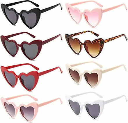 Wholesale Women Heart Shaped Cat Eye Love Heart UV400 PC Frame Fashion Candy Color Sunglasses