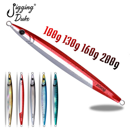 100g/130g/160g/200g Saltwater Boat Fishing Slow Pitch Jigging Lead Vertical Metal Jig Tuna Deep Sea Fishing Lure