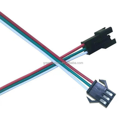 1 Pair of SM3P 3 Pin Female Male Connectors for WS2812B WS2811 Pixel LED Strip Lights Extension Connection Cable Quick Connector