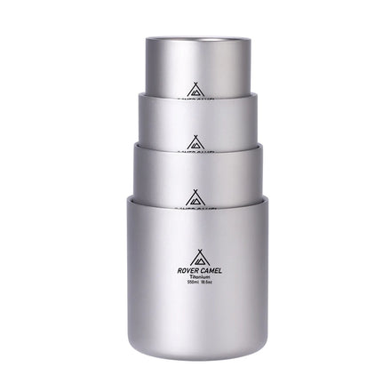 Camping Mug Titanium Double Wall Bushcraft Insulated Mug Anti-scalding Outdoor Travel Coffee Mug Camping Accessories