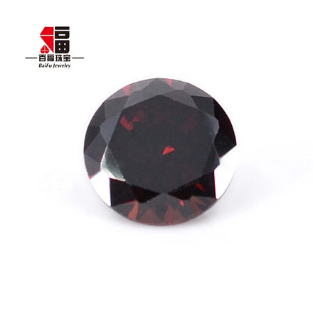 Baifu 1.0-3.0mm Dark Russian Coffee CZ Stones 5A Round Brilliant Cut Loose Cubic Zirconia
