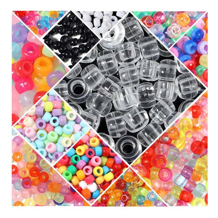 Wholesale Round Oval Big Hole Beads Acrylic European Big Hole Charms for Bracelet Necklace Jewelry Making DIY
