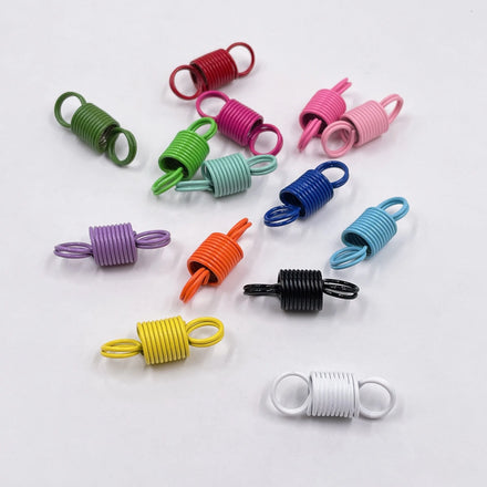 Wholesale Color Tension Spring Connection Buckle Compression Tension Spring Buckle Spray Paint Spiral Jewelry Finding