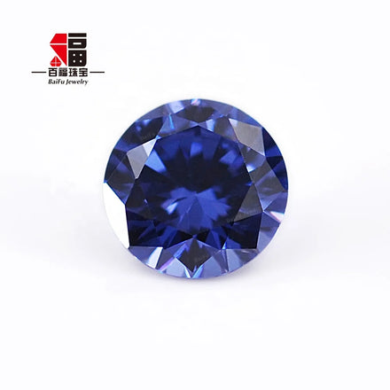 Baifu 1.0-3.0mm Tanzanite Color Cubic Zirconia Round Brilliant Cut 5A Quality Loose Gemstones for Jewelry Making