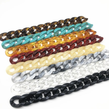 Meetee LCH-307 60cm Acrylic Resin Chain Accessories Bag Chain Shoulder Belt Strap Replacement Acrylic Purse Chain Handle