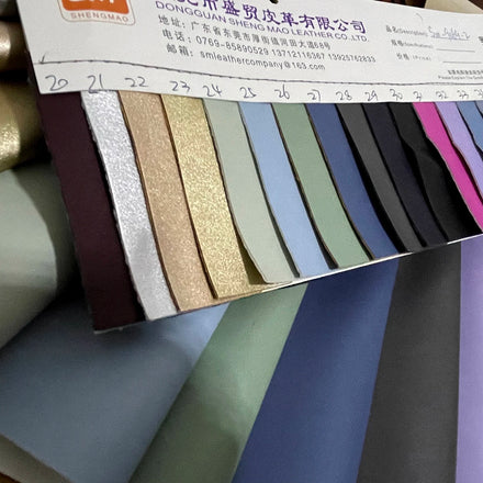 Free Sample OEM Custom Stretch Leather Brushed Backing Leather 100% Pu Synthetic Leather for Clothes