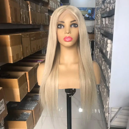 Top Quality Transparent Lace Blonde Color Long Straight European Cuticle Aligned Hair HD Full Lace Wigs