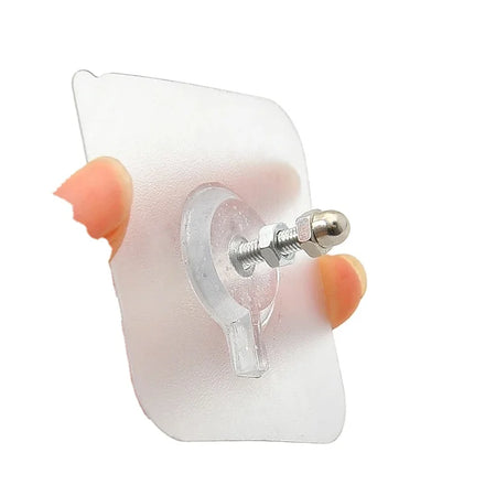 6/8/10pcs Screw Hanger Transparent Wall Hook for Picture Self Adhesive Door Wall Hanger Hooks Wall Screw Sticker