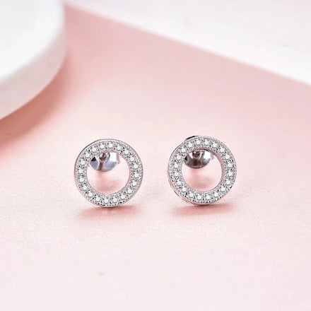 Poliva 925 Sterling Silver Cubic Zircon Girls Earrings 18K Gold & Rhodium Plated Trendy Style for Engagement Wedding Party Gift