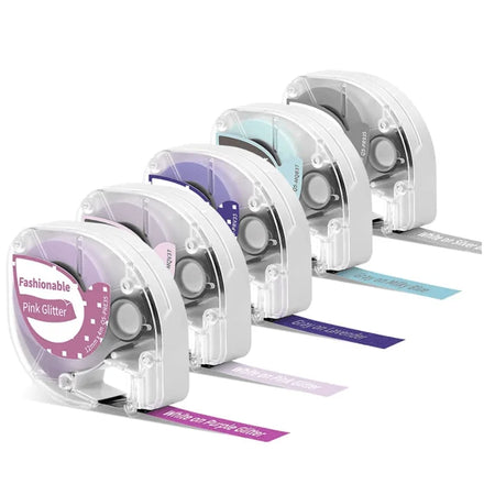 Phomemo P12/ P12PRO Label Maker Labels 12mm X 4m Mixed Fashionable Color Plastic Refill Tapes Replacement for DYMO Letra Tag