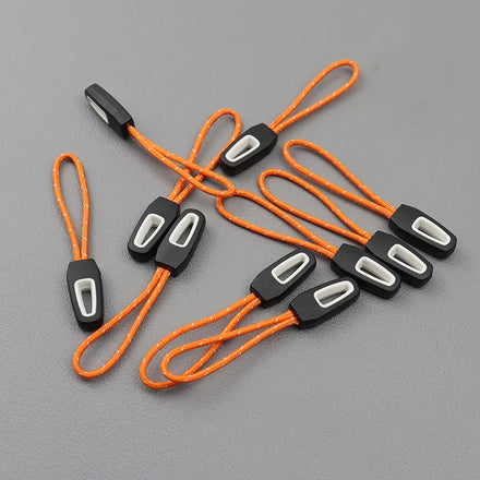 Custom 3d Silicone Zipper Puller PVC Zipper Slider Rubber Zipper Head With Waxed String for Sports Clothes