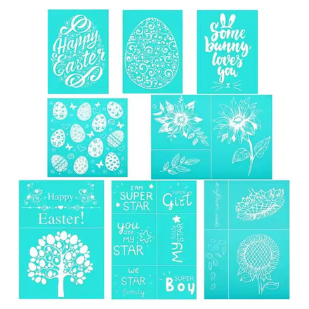 Easter Theme Adhesive Stencils Reusable Sign Stencils DIY Festival Painting on Wood Home Decor