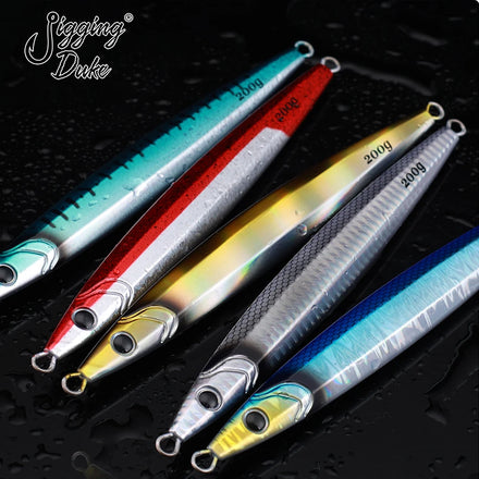 100g/130g/160g/200g Saltwater Jigging Lead Speed Fast Sinking Boat Fishing Vertical Metal Jig Tuna Sea Fishing Lure