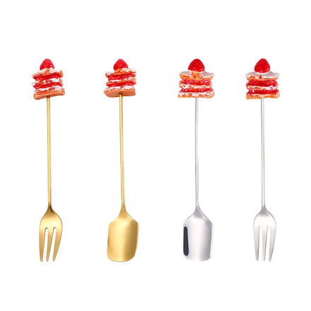 Fashional Gold Mini Tea Coffee Ice Cream Spoon Set Stainless Steel Mirror Polished for Travel