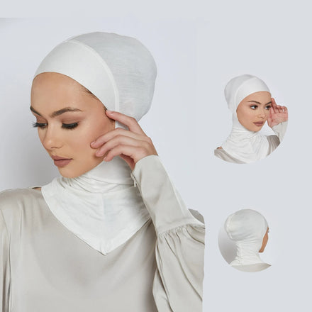 New Good Fabric Soft Full Coverage Turban Nude Hijab Caps Jersey Tie Back Satin High Quality for Muslim Women Headscarf
