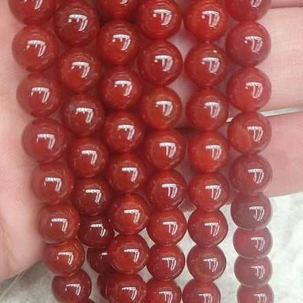 Wholesale Loose Stone Beads 8mm Natural Red Carnelian Stone Beads for Jewelry Making