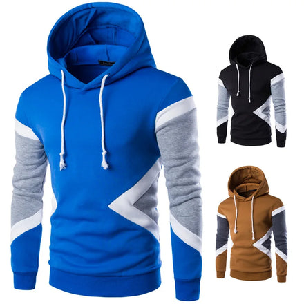 S-5XL Customizable Autumn and Winter New Hooded Pullover Korean Sweater Color Matching Long Sleeve Pullover Top