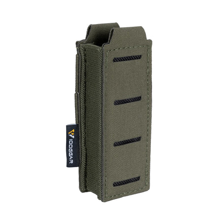 IDOGEAR Laser Cut Tactical Camo Single Mag Pouch Camo Molle Tactical Magazine Pouch for 9mm Mags