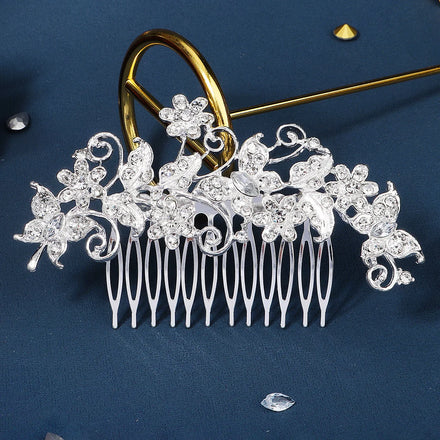 Miallo Alloy Rhinestone Bridal Hair Combs butterfly Flower Wedding Hair Accessories Jewelry Bridal Headpiece