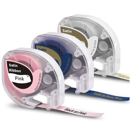 Phomemo P12/ P12PRO Bluetooth Printer Roll Paper 12mm X 4m Mixed Gold on White Blue & Black on Pink Tapes Label Maker Sticker