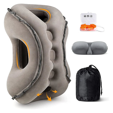 Custom logo Flight Travel Pillow Portable Travel Accessories for Airplane Inflatable Neck Pillow for Sleeping Rest Napping