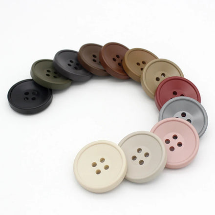 Fashion Men Women Suit Windbreaker Shirt Sweater 4-Holes Plastic Flat Garment Buttons Spray Paint Resin Stylish Design