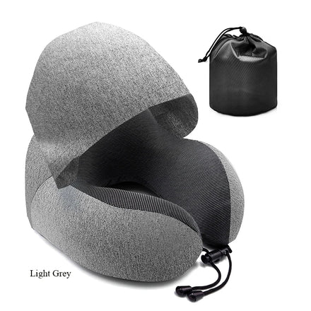 Ultralight Airplane Neck Pillow Memory Foam U Shape Neck Pillow U Shape with Hood