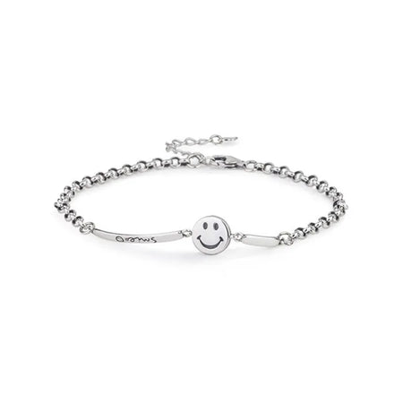 Elegant Hot Sale Smile 925 Sterling Silver Jewelry Link Chain Bracelet