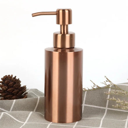 Luxury Rose Gold Liquid Soap Dispenser 304 Stainless Steel Sink Soap Container Bathroom Shampoo Holder Shower Gel Bottle Hotels