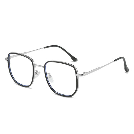 Qmoon 2023 New Latest Big Square Thin Rectangular Metal Glasses Frames Custom Made Logo Glasses Vendor