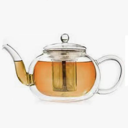 Factory Custom Double Wall Heat-Resistant Glass Teapot Handmade Borosilicate 500ml/600ml Lead Free BPA Free Coffee Tea Sets
