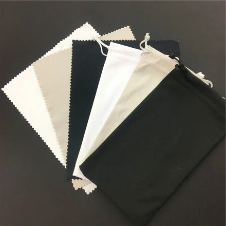 Wholesale Microfiber Sunglasses Case Bag Accessory Double Rope Drawstring Eyeglasses Pouch Mobile Phone Storage Nylon Material