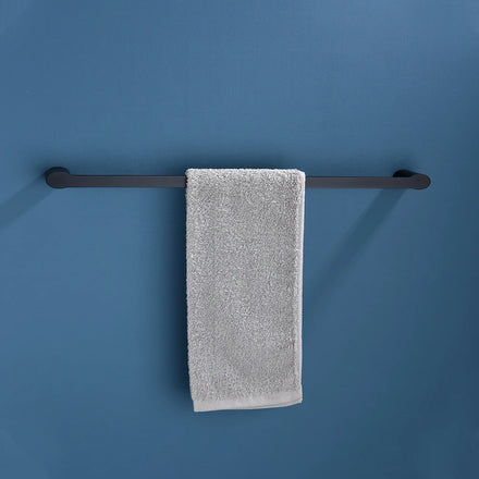 Black Stainless Steel Wall Mounted Towel Rack Hanging Holder Accessories Bathroom Towel Holder Shelf Hanger